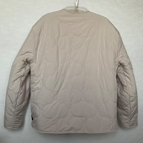 Tentree Women’s Quilted Jacket Reversible Bomber in Pale Oak Vintage White Sz S - Picture 4 of 16